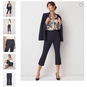 White House Black Market Dark Blue Denim Cropped Pants